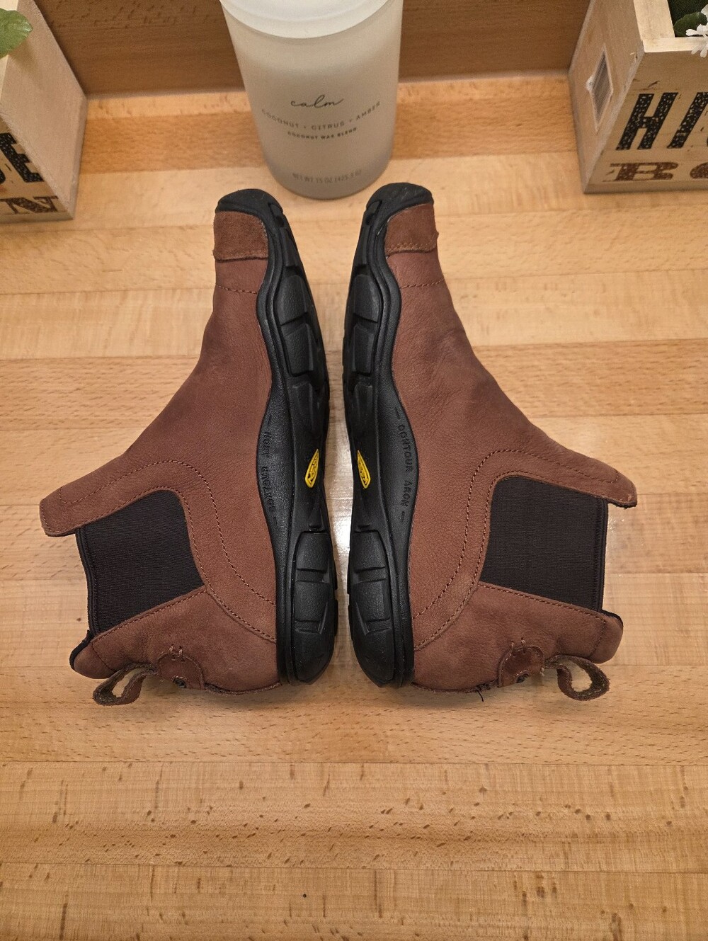 KEEN CNX II Chelsea Boots Brown Leather Womens Size 8.5 - Picture 8 of 11